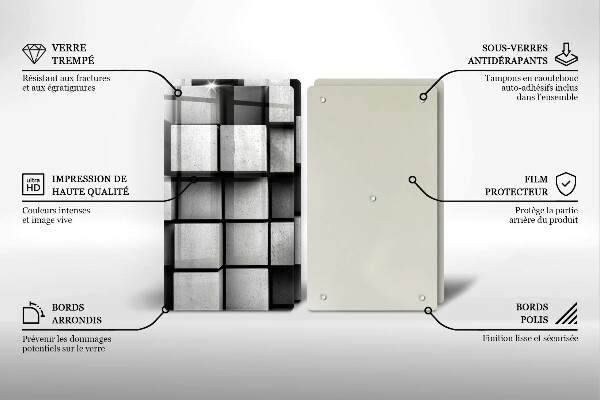 Worktop protector 3D geometry background