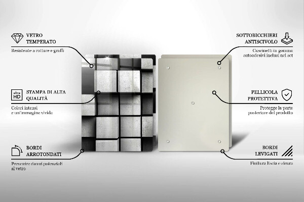 Worktop protector 3D geometry background