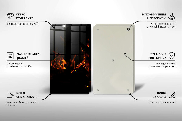 Worktop protector Fire flame