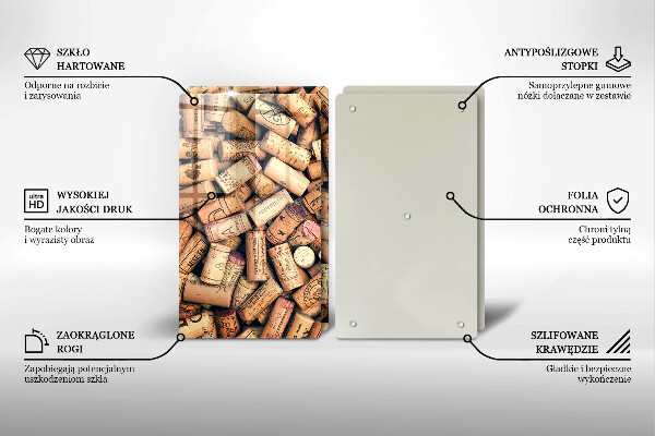 Kitchen worktop saver Wine corks pattern