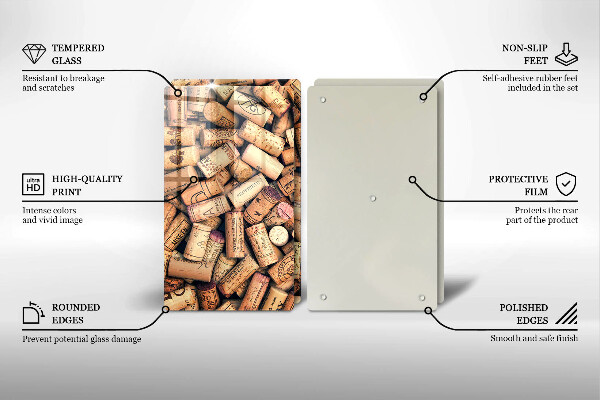 Kitchen worktop saver Wine corks pattern