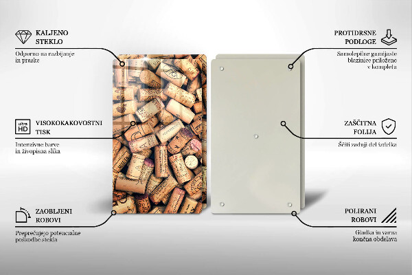Kitchen worktop saver Wine corks pattern