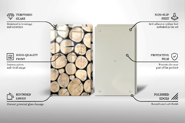 Kitchen worktop saver Wood trunks of the tree