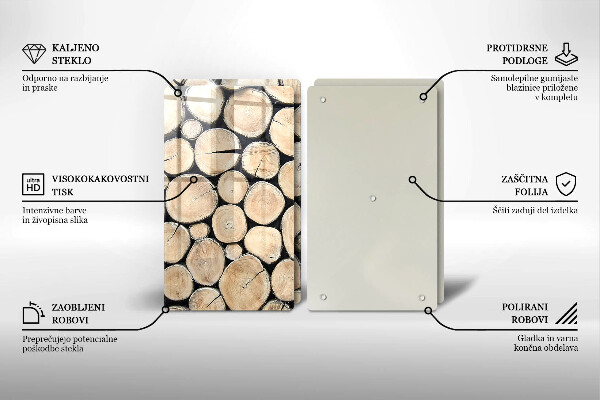 Kitchen worktop saver Wood trunks of the tree