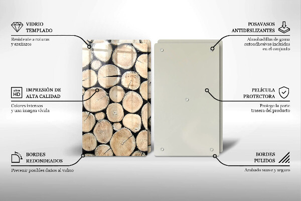 Kitchen worktop saver Wood trunks of the tree