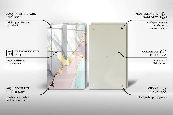 Worktop protector Pastel marble