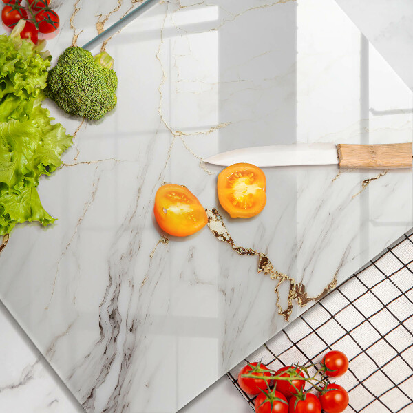Worktop protector Light marble with gold