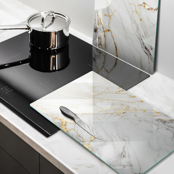 Worktop protector Light marble with gold