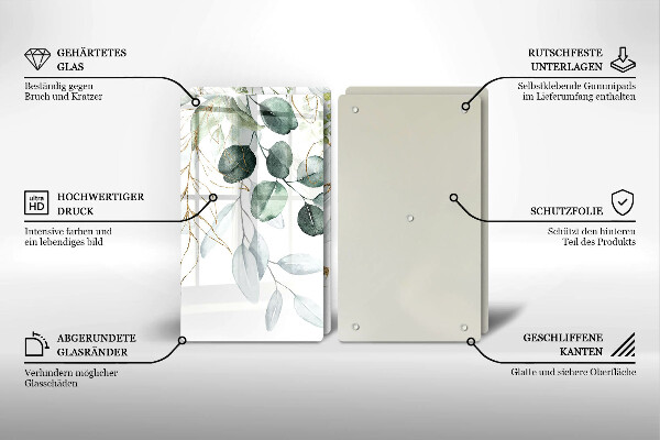 Worktop protector Painted plants
