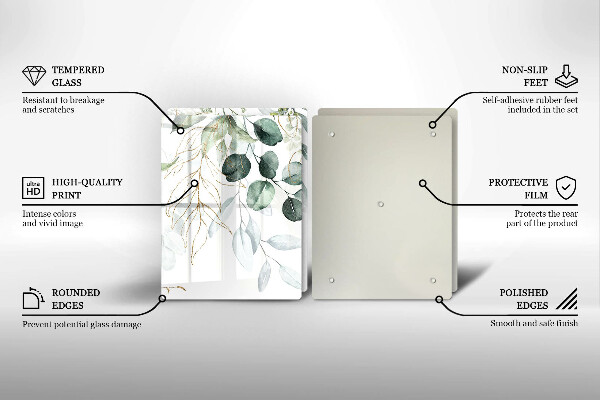 Worktop protector Painted plants