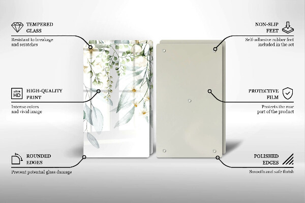 Worktop protector Watercolor plants