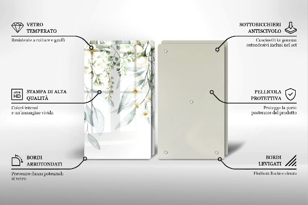 Worktop protector Watercolor plants