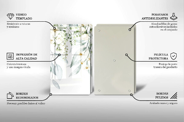 Worktop protector Watercolor plants