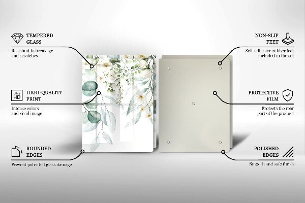 Worktop protector Watercolor plants