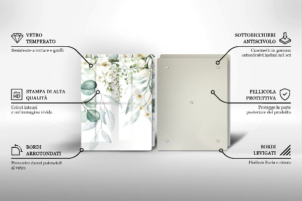 Worktop protector Watercolor plants