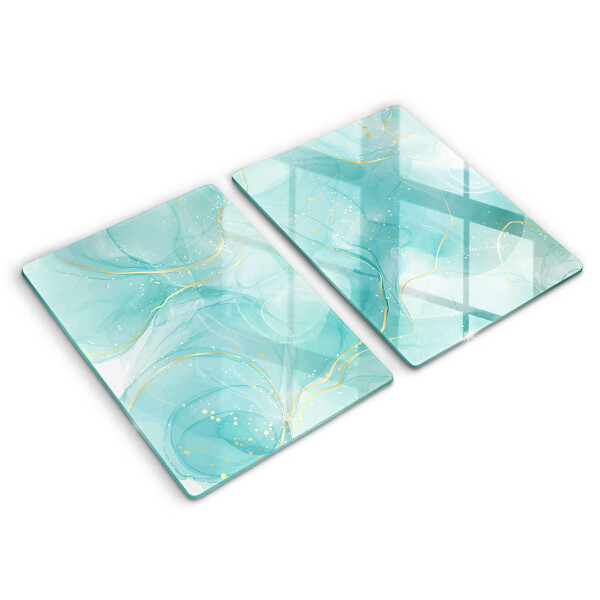 Kitchen worktop protector Blue-gold abstraction