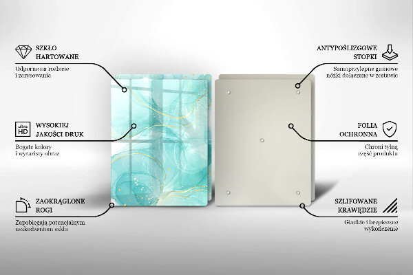 Kitchen worktop protector Blue-gold abstraction