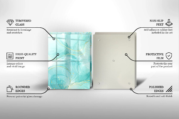 Kitchen worktop protector Blue-gold abstraction