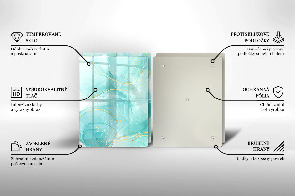 Kitchen worktop protector Blue-gold abstraction