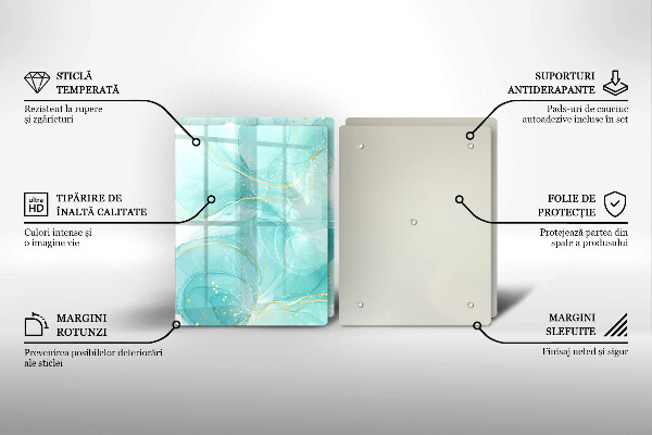 Kitchen worktop protector Blue-gold abstraction