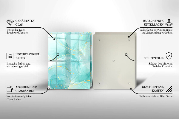 Kitchen worktop protector Blue-gold abstraction