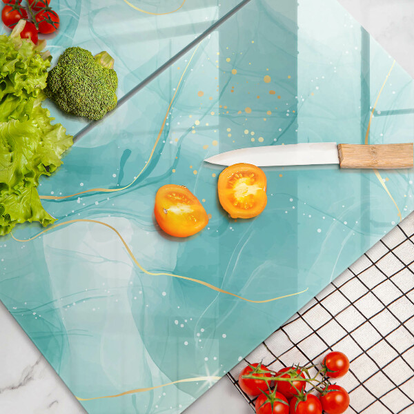 Kitchen worktop protector Blue-gold abstraction