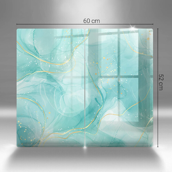 Kitchen worktop protector Blue-gold abstraction