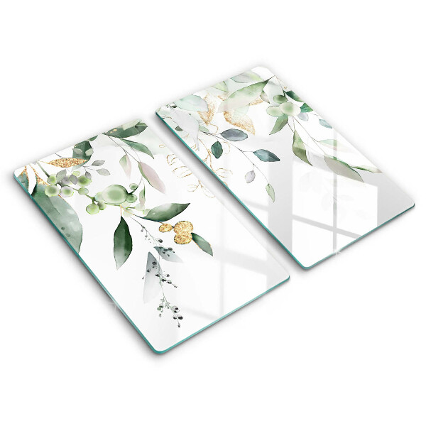 Kitchen worktop protector Watercolor leaves