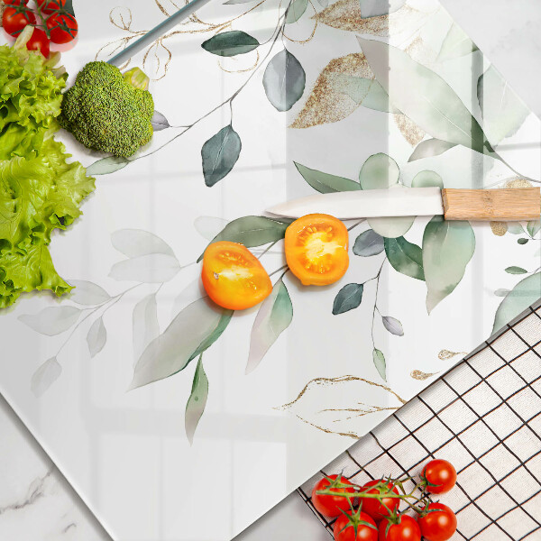 Kitchen worktop protector Watercolor leaves