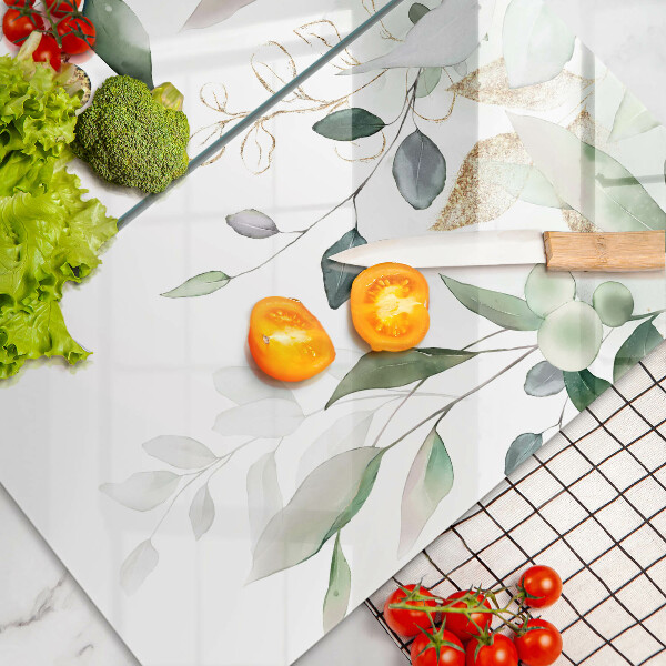 Kitchen worktop protector Watercolor leaves
