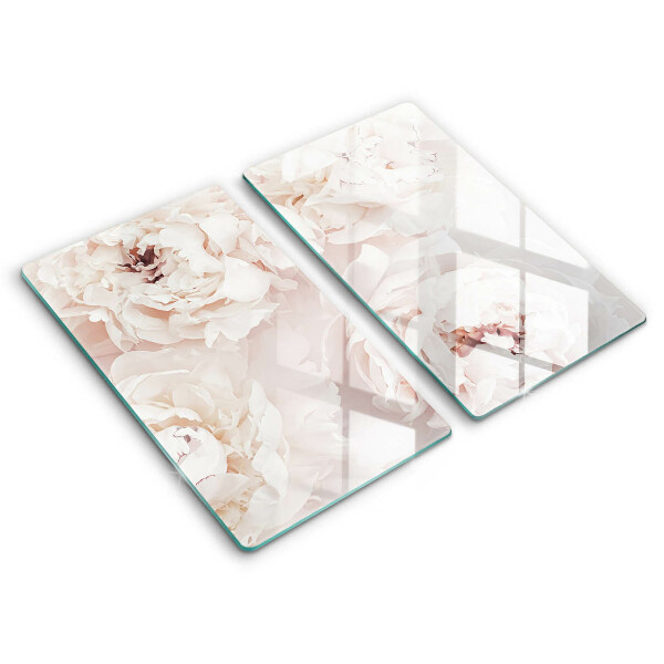 Kitchen worktop protector Pastel peonies