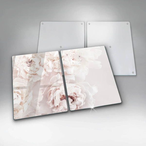 Kitchen worktop protector Pastel peonies