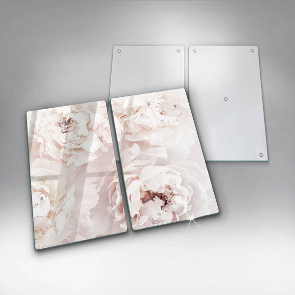 Kitchen worktop protector Pastel peonies