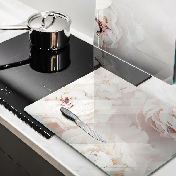 Kitchen worktop protector Pastel peonies