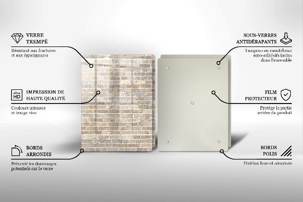 Kitchen worktop protector Wall bright bricks