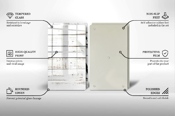 Kitchen worktop protector Old boards and leaves