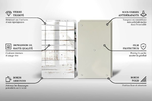 Kitchen worktop protector Old boards and leaves