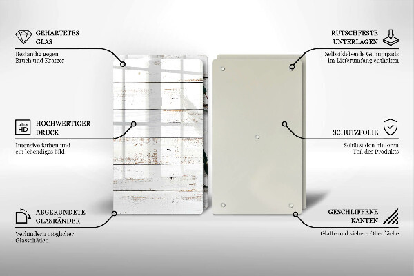 Kitchen worktop protector Old boards and leaves