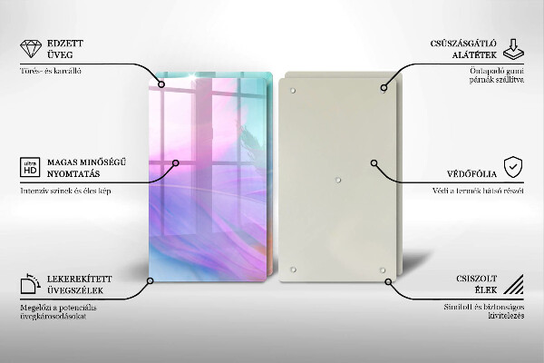 Kitchen worktop protector Pastel feathers