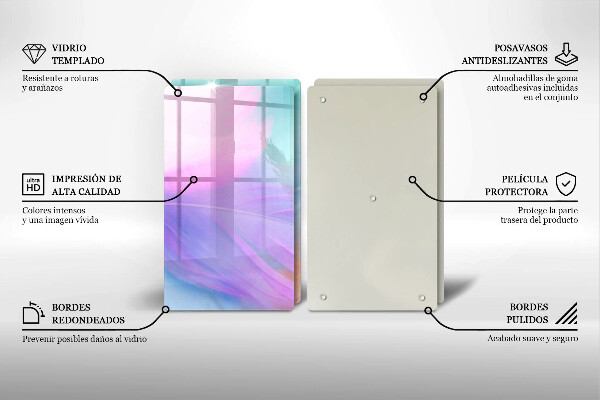 Kitchen worktop protector Pastel feathers