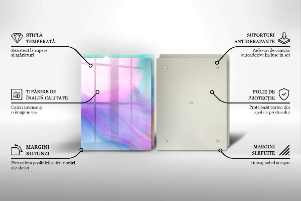 Kitchen worktop protector Pastel feathers