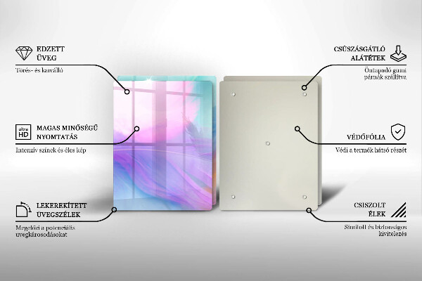 Kitchen worktop protector Pastel feathers