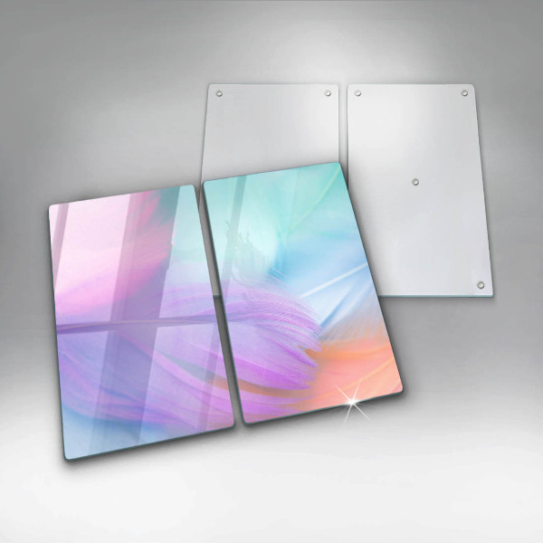 Kitchen worktop protector Pastel feathers