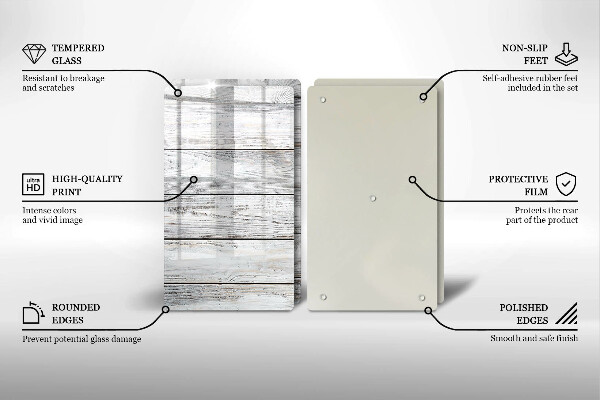 Kitchen worktop protector Bright wooden boards