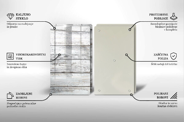 Kitchen worktop protector Bright wooden boards