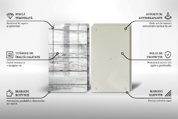 Kitchen worktop protector Bright wooden boards