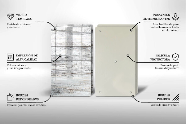 Kitchen worktop protector Bright wooden boards