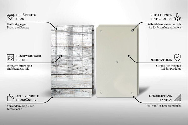 Kitchen worktop protector Bright wooden boards