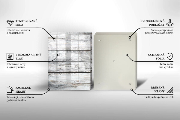 Kitchen worktop protector Bright wooden boards