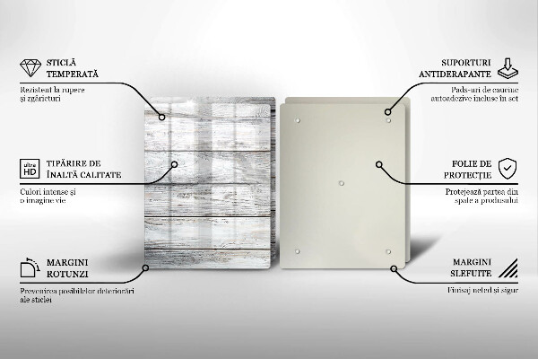 Kitchen worktop protector Bright wooden boards